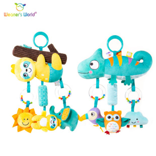 Baby stroller pendant rattle 0-3 years old baby car safety seat bedside wind chime rattle plush toy