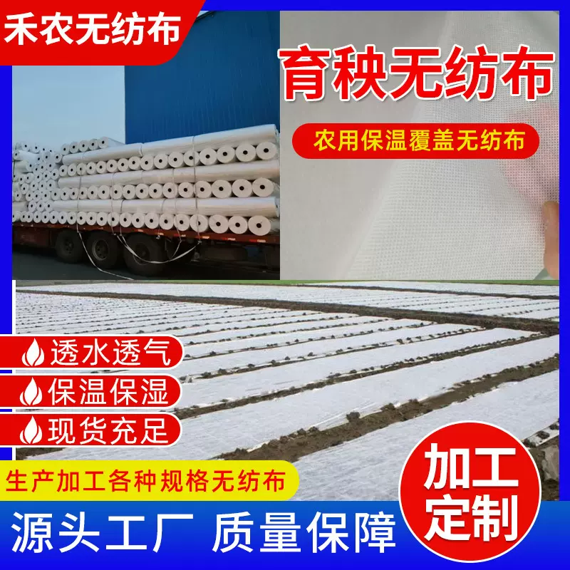 加工定制农用育秧育苗无纺布 批发pp纺粘白色水稻农业防寒无纺布