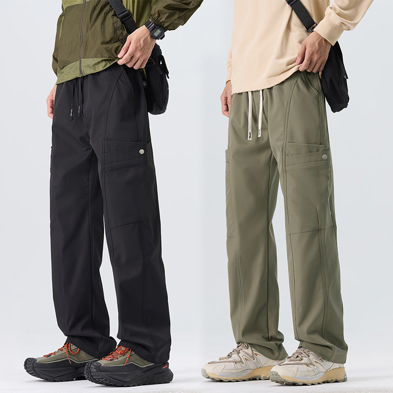 冲锋裤男士长裤子工装休闲裤男秋季2025新款宽松美式直筒户外运动