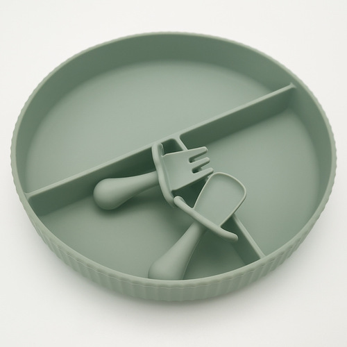 [New Product] Cross-border anti-counterfeiting Smart Tableware Integrated Children's Dinner Plate Set Stable Inventory Supplementary Food Bowl