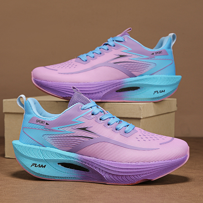 Nuevos zapatos de carreras transpirables para parejas elásticos de carbono zapatos deportivos de carreras de velocidad para hombres y mujeres zapatos de maratón profesionales para hombres image 3