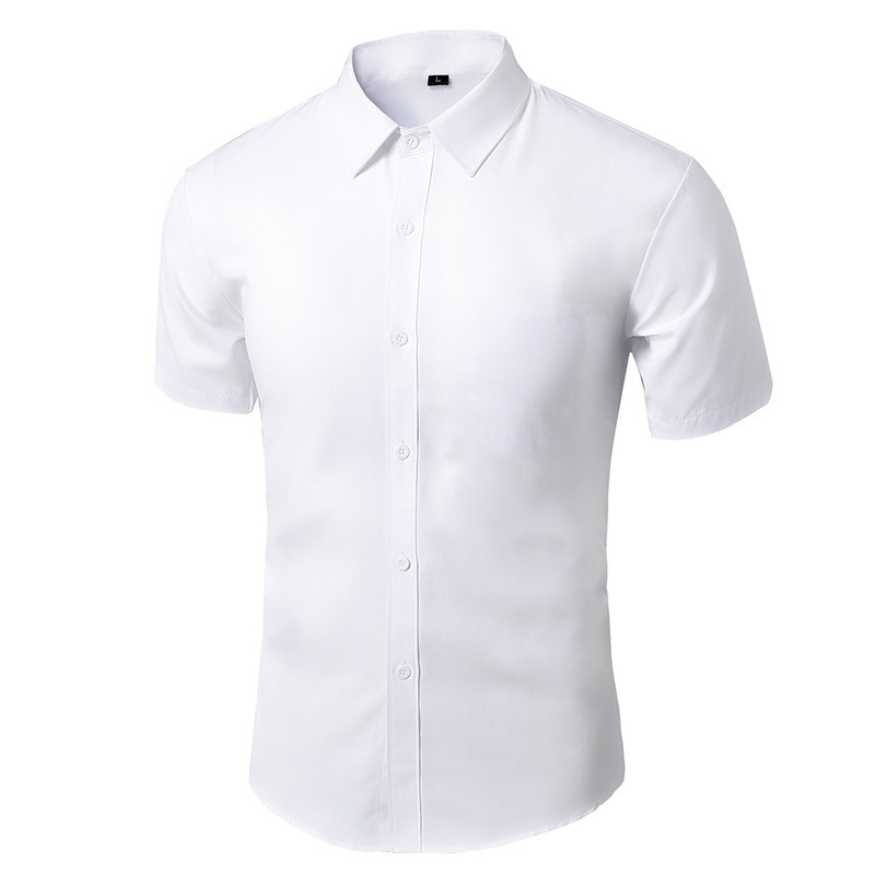 Camisa blanca de manga larga para hombres sin planchar ropa formal de negocios Delgado estilo coreano trabajo profesional camisa de traje casual blanca para hombres