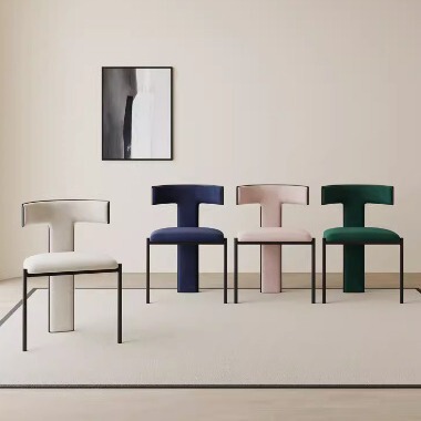 Italian Minimalist Designer Dining Chair, Modern Simple Home Office Desk Back Chair, Hotel Model Room High-End Dining Chair