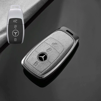 glc a180 eqb car – Car key bag - no-specifications-mercedes-benz-b-tarnish-aluminum-alloy-light-gray-suede-single-shell