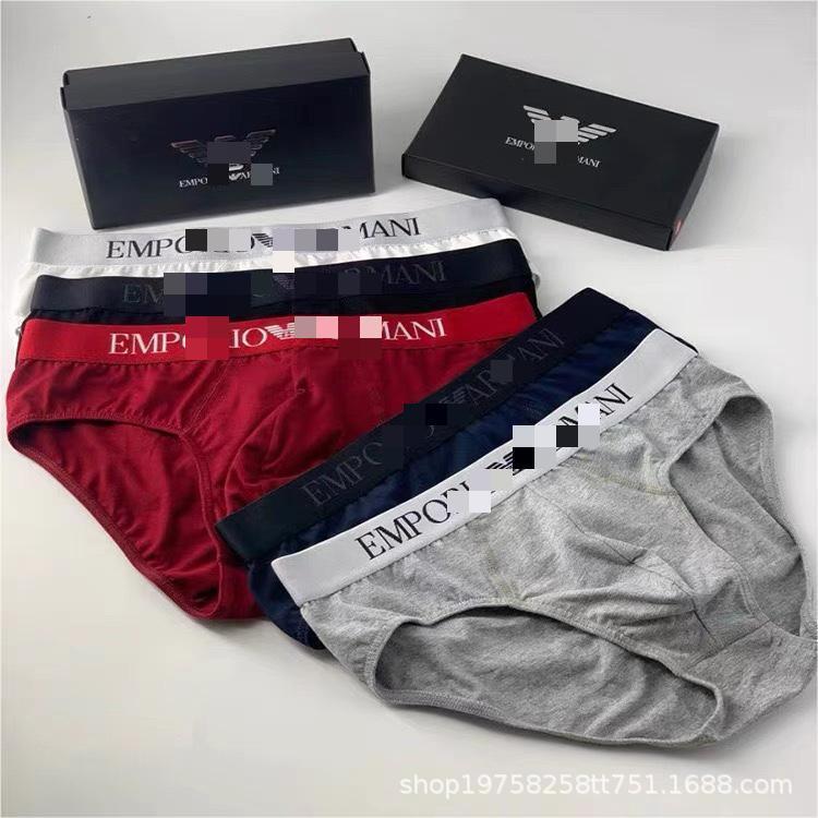Trendy Brand Export Briefs Amara Men's Underwear Pure Cotton Men's Shorts Ea Modal Underwear Men's 3 Gift Box