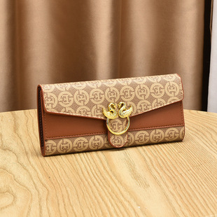 Manufacturer 2025 New Fashion Women's Wallet Multifunctional Retro Coin Purse Long Coin Purse Women's One Piece Dropshipping