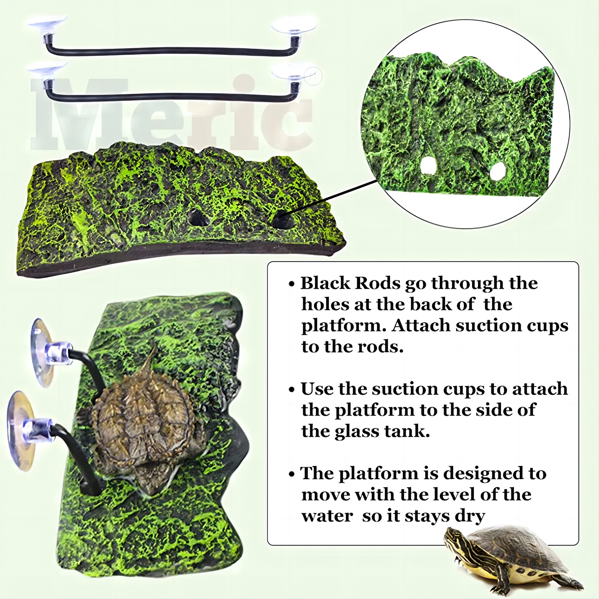 Mascotas trepadoras, tortugas, patas secas, rocalla, terraza, pecera, tortuga de agua, tortuga de escalada, isla flotante, plataforma flotante mediana, tabla flotante