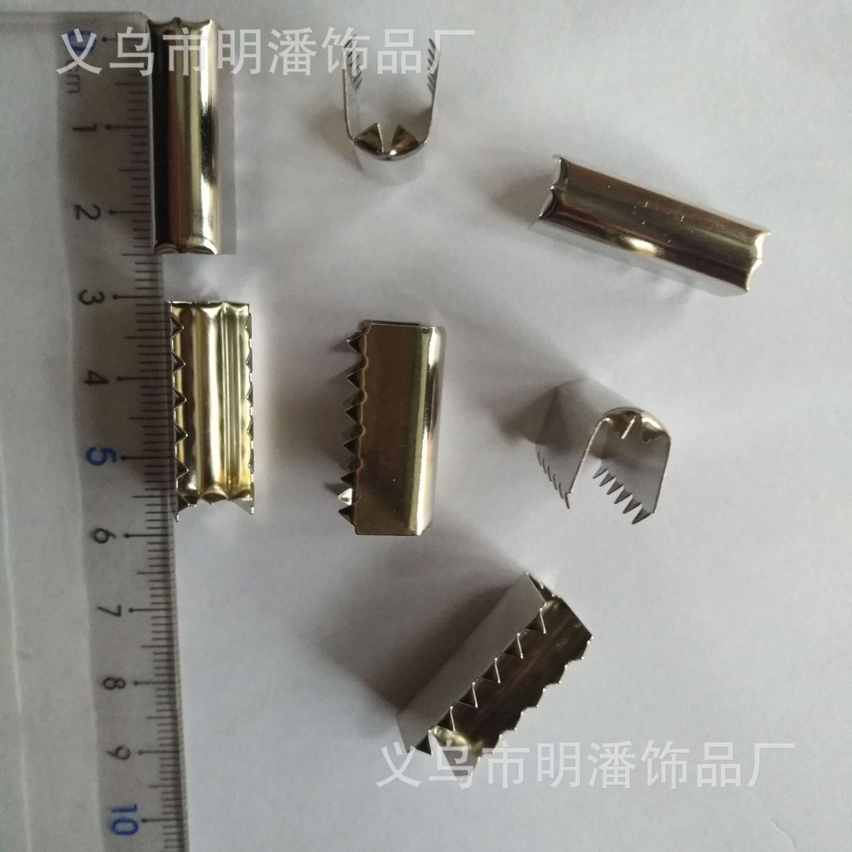 8MM粗绳子接头卡扣2.5CM长有齿接头牢固不锈铁材料不易生锈25MM长