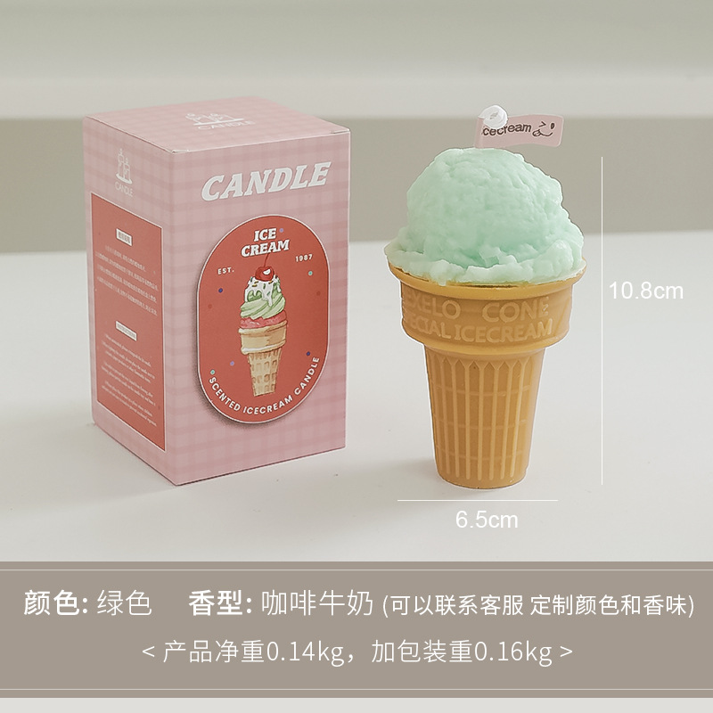 Velas de helado hechas a mano estilo creativo perfumes regalos vela atmósfera sensación de regalo mano al por mayor vela de incienso