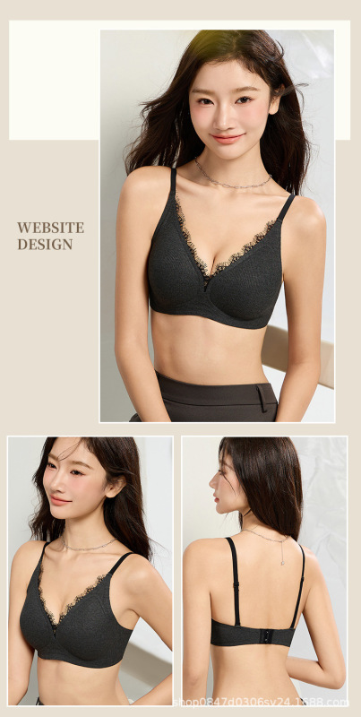 原版秋季新款聚拢水滴杯裸感无痕舒适服帖收副乳防下垂女士文胸罩|undefined