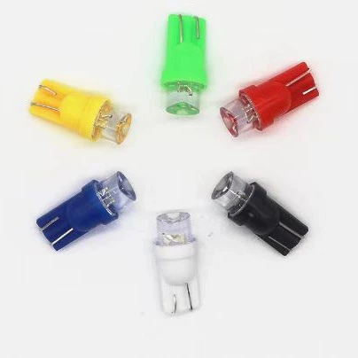 T10 круглая головка маленькая лампа соломенная шляпа ширина лампы автомобиль пузырьковая лампа 1LED вогнутая головка декоративный светильник