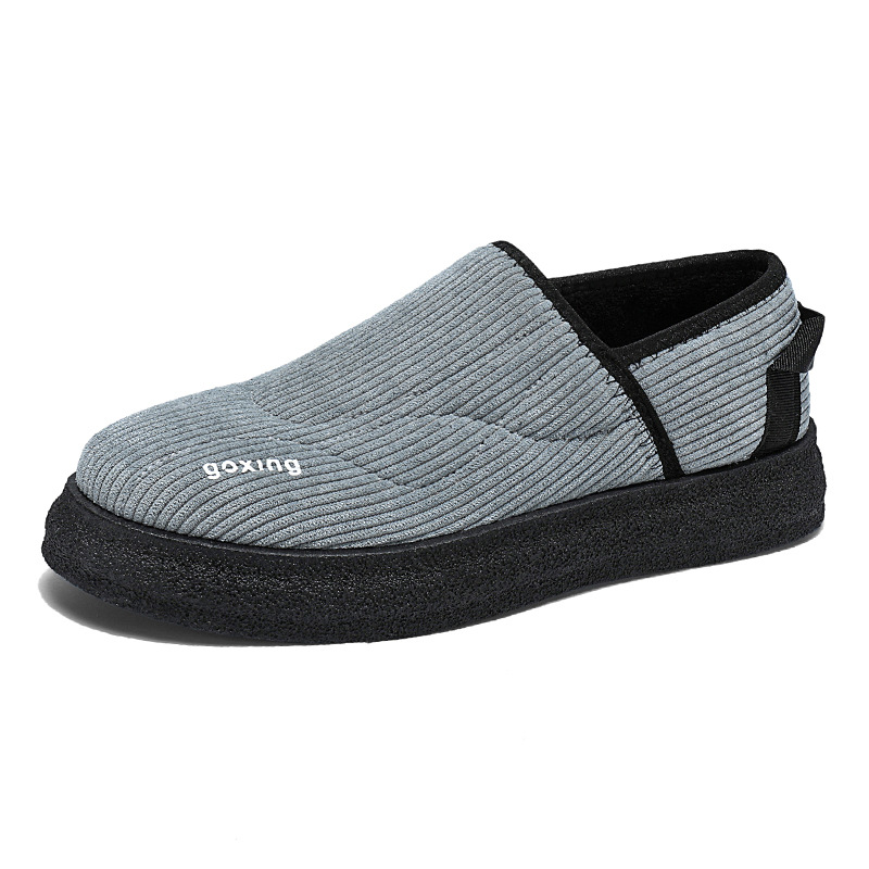 Viejos zapatos de tela interiores de Beijing hombres con terciopelo en invierno zapatos de algodón cálidos negros 100 hombres pedalean zapatos de frijol con suelas blandas image 6
