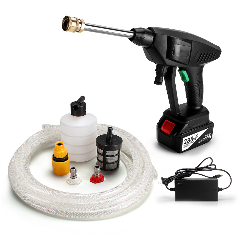 大功率锂电池无线洗车机便携式洗车水泵高压水枪家用洗车器打药机|ru