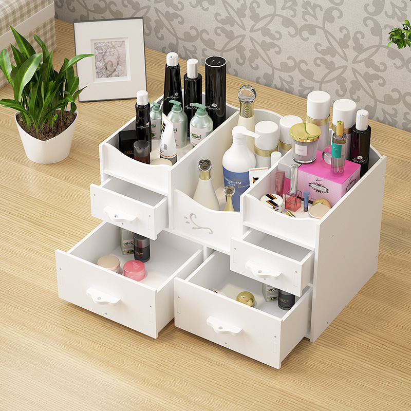 Desktop cosmetics storage box household multi-layer jewelry box drawer cosmetic box dustproof large capacity storage box