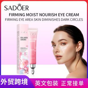 Full English Sadoer Sakura Collagen Firming and Elastic Eye Cream Moisturizing Eye Eye Cream Cross-Border Foreign Trade Wholesale