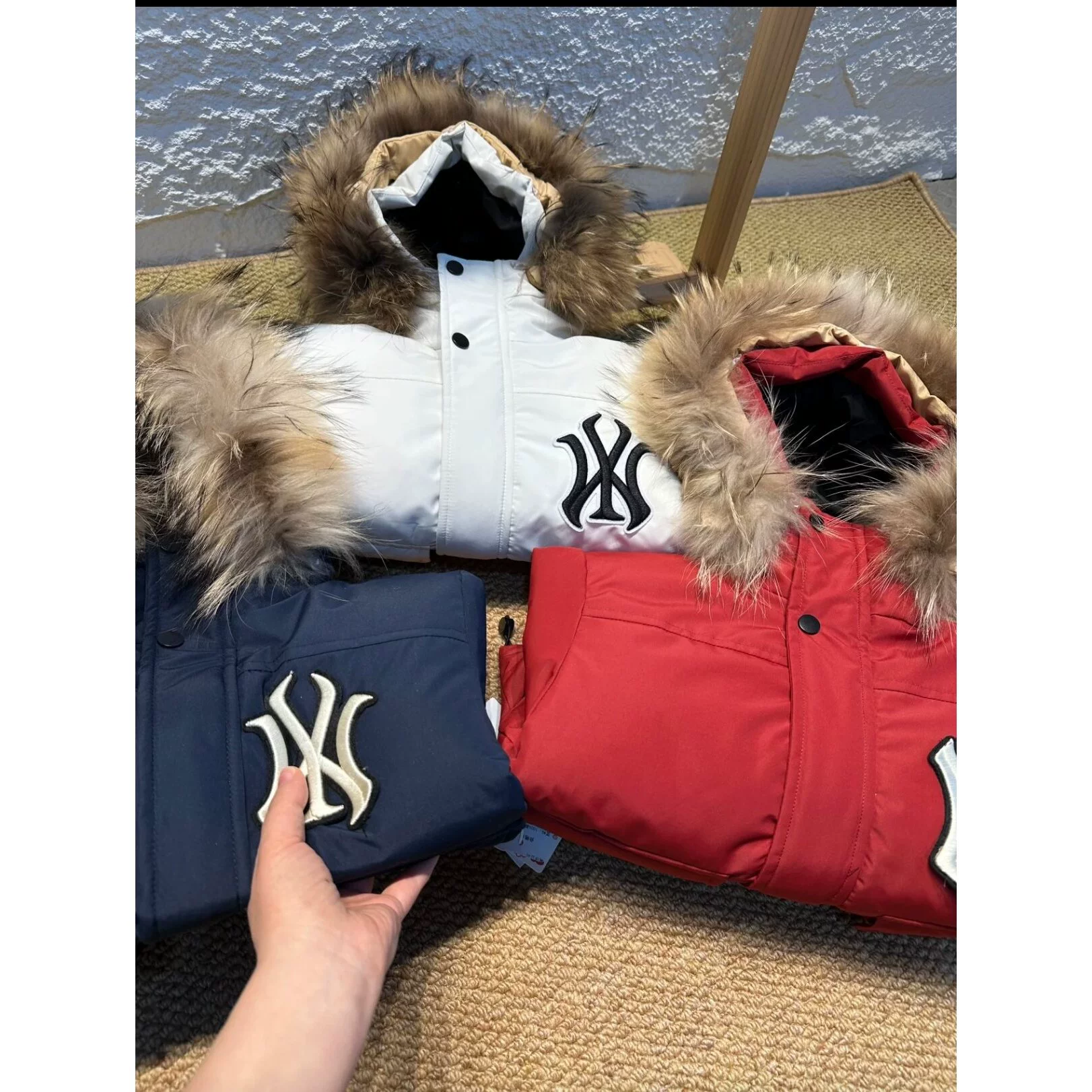 Children's keep warm winter down jacket, colored hoody for men and women