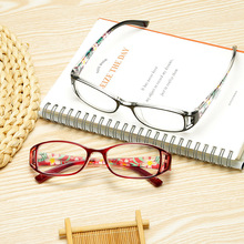 新品树脂镂空设计女式彩色老花眼镜优雅印花老人镜批发老花镜018
