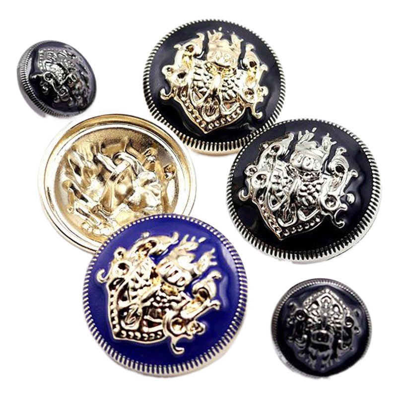 Botón redondo exquisito abrigo rompevientos pantalones abrigo de hombre traje de lana ropa de mujer Pijamas botón de metal