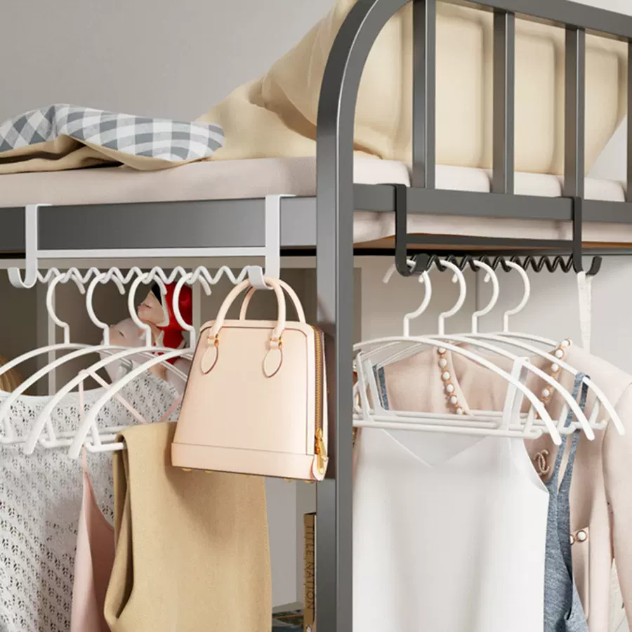 床头置物架批发寝室创意碳钢免打孔多功能壁挂式卧室宿舍挂钩神器