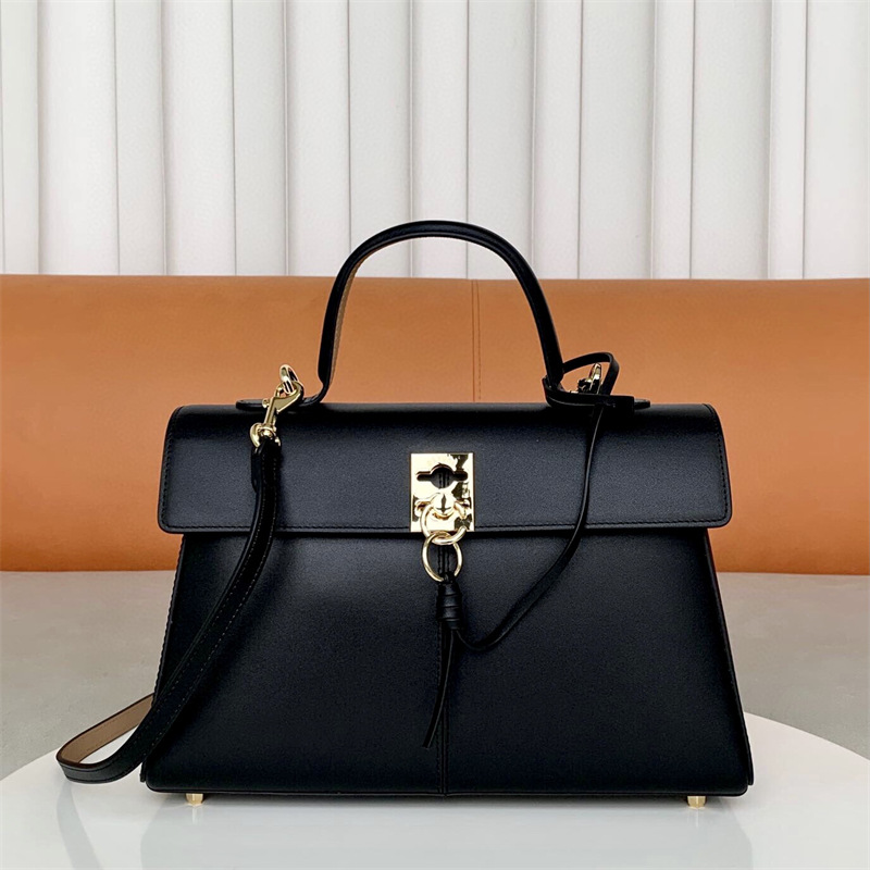 CAF Hong Kong Niche Design 2026 New Cowhide Briefcase Small Women's Shoulder Crossbody Handbag Square Bag - Thumbnail 3