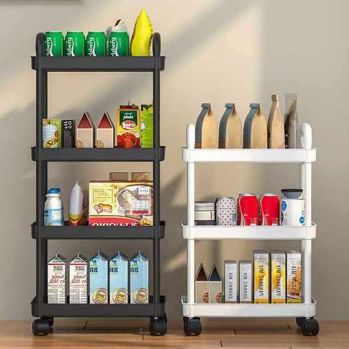 Storage Shelf Cart for Bedroom Bathroom Low-lying Multi-layer Snack Shelf Kitchen Portable Baby Essentials Organizer