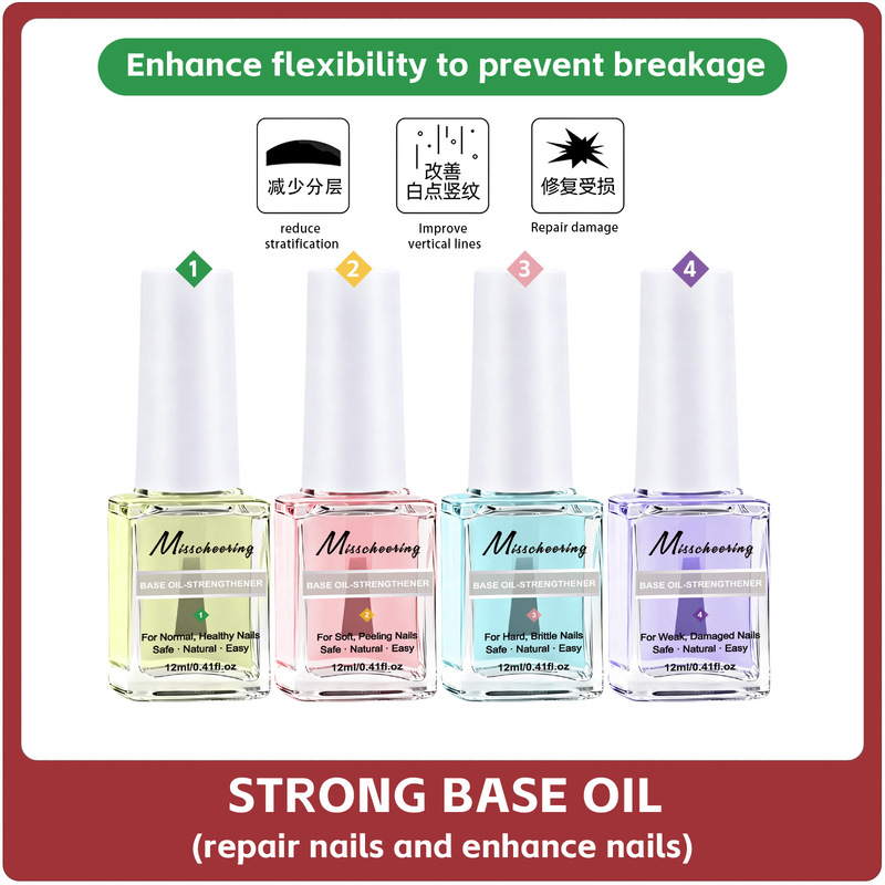 Cross-Border Exclusive Nail Polish, Nutritional Nail Polish, Strong Nail Base Oil, Repair Nails, Enhance Nail Series Wholesale