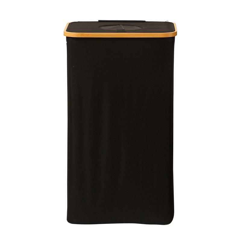 Amazon nueva canasta de botellas con cubierta caja de reciclaje plegable anillo de bambú Oxford tela bolsa interior caja de botellas