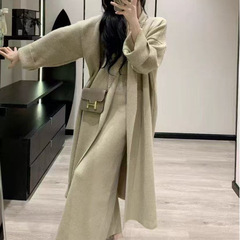 PH50916大爱美依缘2025秋季新款韩系名媛长款连衣裙开衫两件套女