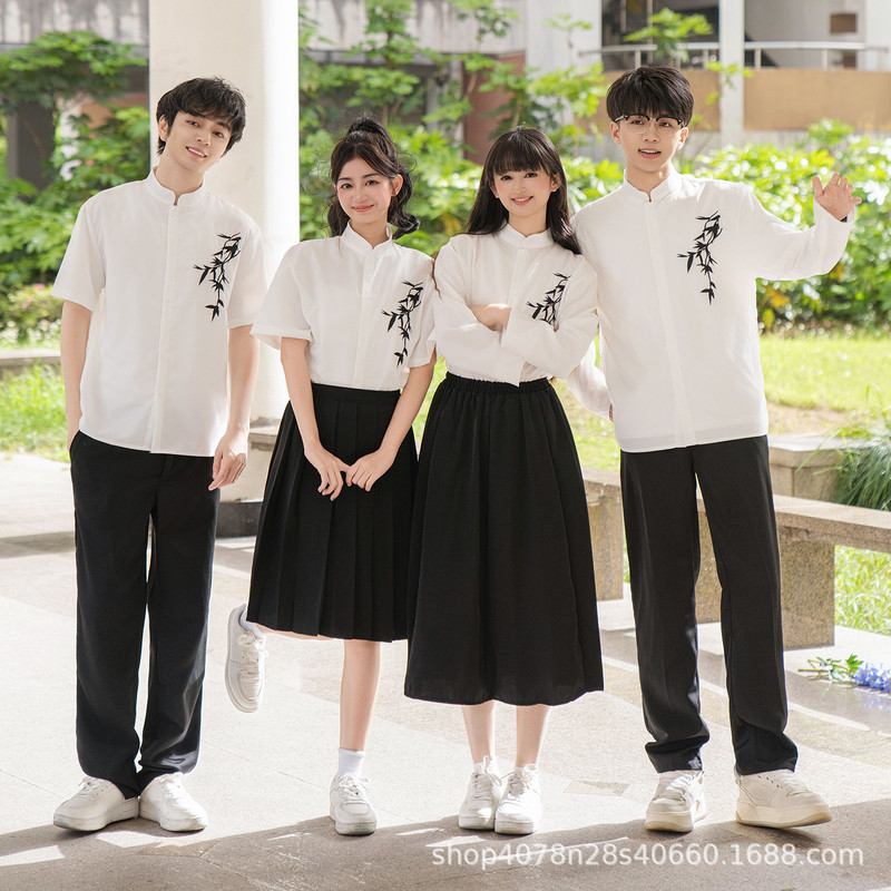 国风中式初高中大学生汉服诗歌朗诵合唱运动会演出服朗诵毕业班服|undefined
