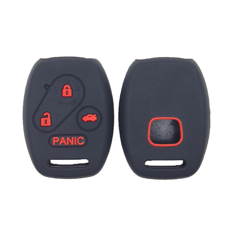 Suitable for Honda straight plate 4 key silicone car key case 7/8 generation Accord Fit CRV Civic car key case