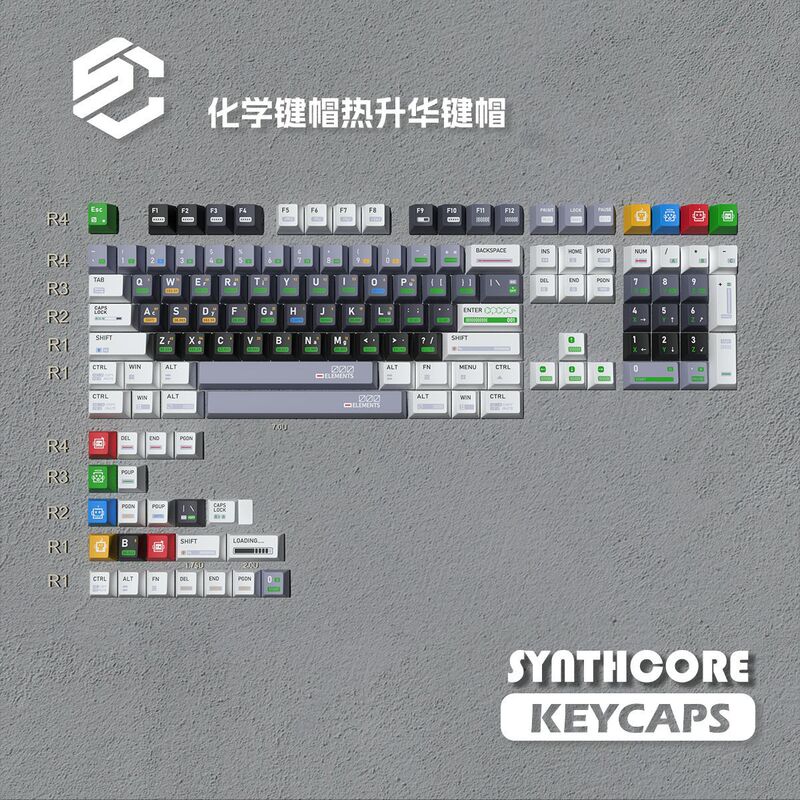 化学键帽PC材质雾透支持wooting EZ63MADE68 Hero68ND63夜魔键帽|undefined