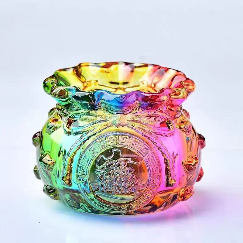 黄水晶聚宝盆摆件 招财进宝旺财五彩聚宝盆福袋开业礼品现货批发|undefined