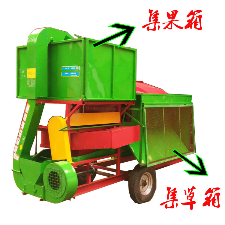 集果箱收仓花生摘果机果秧分离河北自走式花生摘果机自动捡拾上料