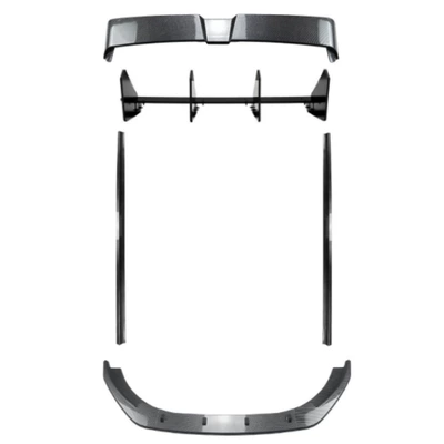 Suitable for Volkswagen Golf 6 Standard Big Surrounded - high-6-standard-version-rear-blade-version-body-parts-full-set-of-carbon-fiber-pattern-rear-blade-piano-black-2008-2012