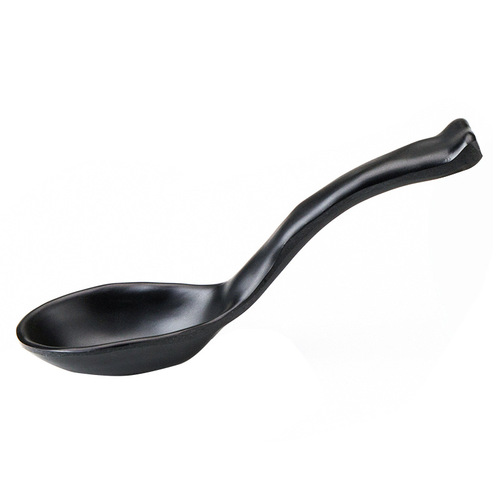 A5 spoon melamine spoon black Japanese and Korean restaurant noodle shop imitation porcelain spoon spoon turtle shell spoon long handle with hook