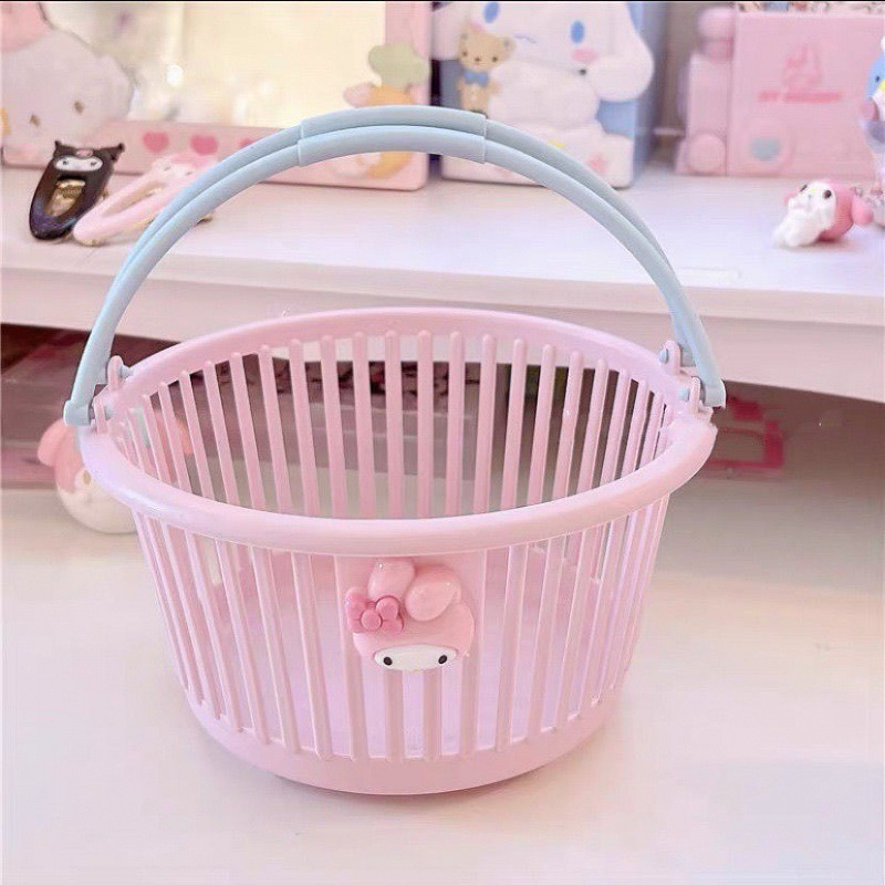 Cestas de dibujos animados adorables cajones de almacenamiento creativos estudiantes escritorio bolígrafo caja de almacenamiento de cosméticos frutas