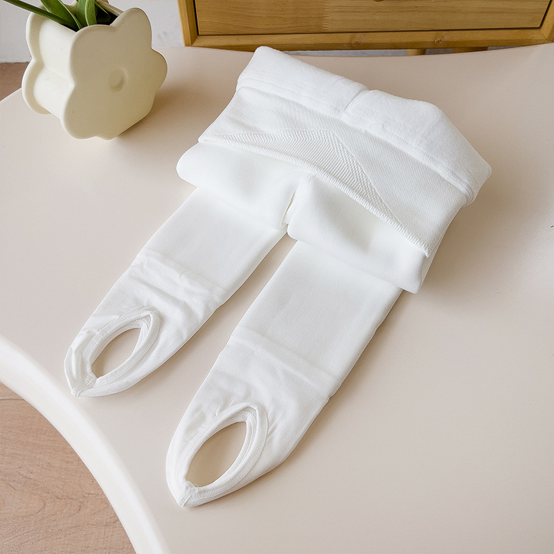 Luz de agua cálida ropa exterior para niños que toca fondo pantimedias de baile Luz de invierno para niños artefacto de pierna ligera forrada de vellón