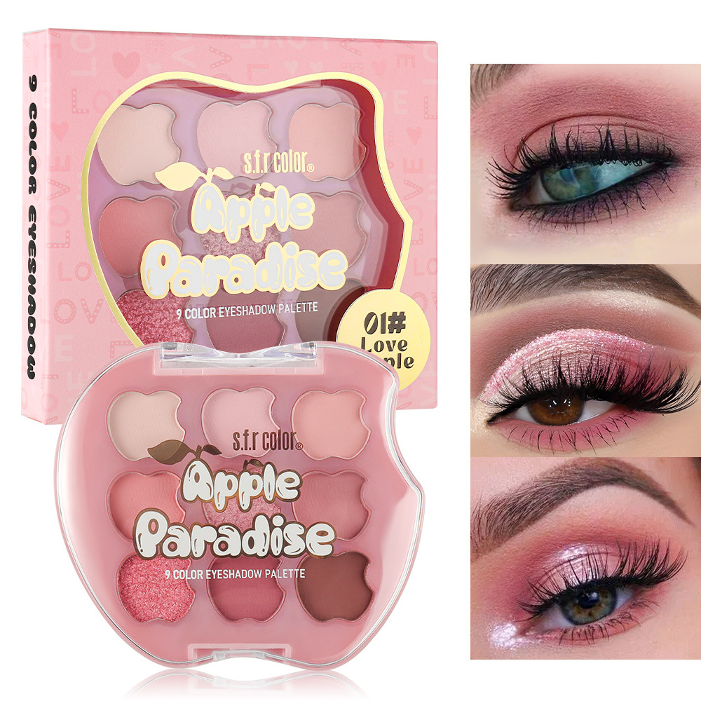 s.f.r color transfronterizo exclusivo para el amor de manzana perlada mate 9 color de sombra de ojos de maquillaje diario al por mayor
