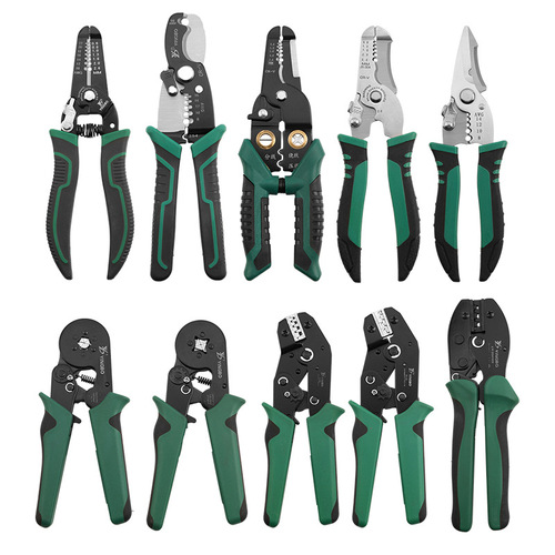 InBev wire stripping pliers 7-in-1 electrician's pliers with plastic handle cable wire stripping pliers 8-inch cable cutting pliers crimping pliers