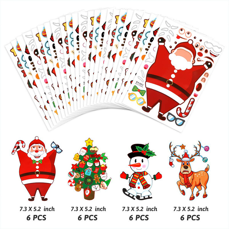 Pegatinas de Sellado DIY Navideñas de Papel para Navidad