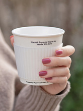 日本复古简约字母纸杯造型陶瓷咖啡杯马克杯外带热饮杯子