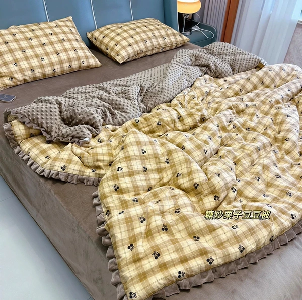 Bean quilt-roasted chestnuts with sugar