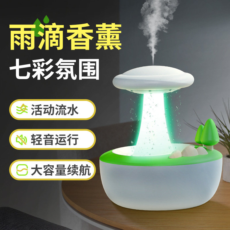 Autumn New Bedroom Small Desktop Mute Aromatherapy Humidifier Atmosphere Light Super Mist Spray Humidifier