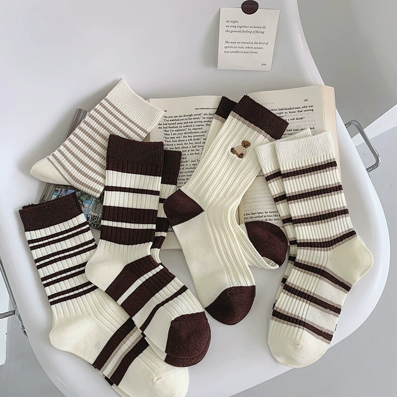 Тайд/ Tide, демисезонные cotton спортивные носки для колена, средняя длина, корейский стиль