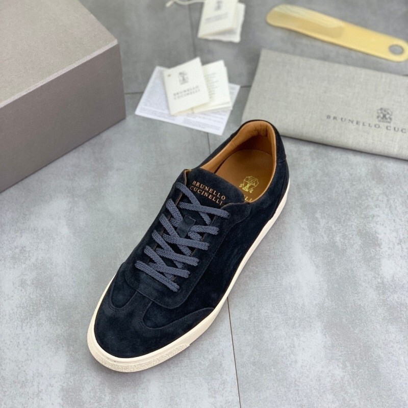 European Station New Men's Cow Suede Fabric Splicing Soft and Comfortable Sports Shoes Fashionable Lace-Up Casual Shoes Bc Home