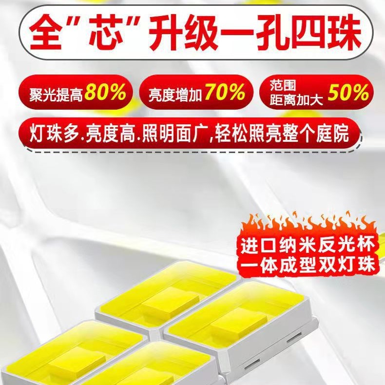 Luz solar estrellada Luz de inducción al aire libre Super brillante luz de inundación de alta potencia iluminación interior del hogar Luz de calle LED