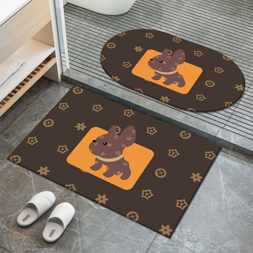 Modern minimalist bathroom mat water-absorbent bathroom toilet bedroom door mat door mat entryway anti-slip foot mat