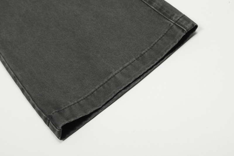 Men's Clothing Style Street Retro Old Washed Loose Tooling Jeans Men's Brand All-match Casual Multi-pocket Straight Pants_voghion.com