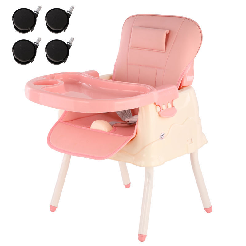 Tall pink model with cushion and wheels