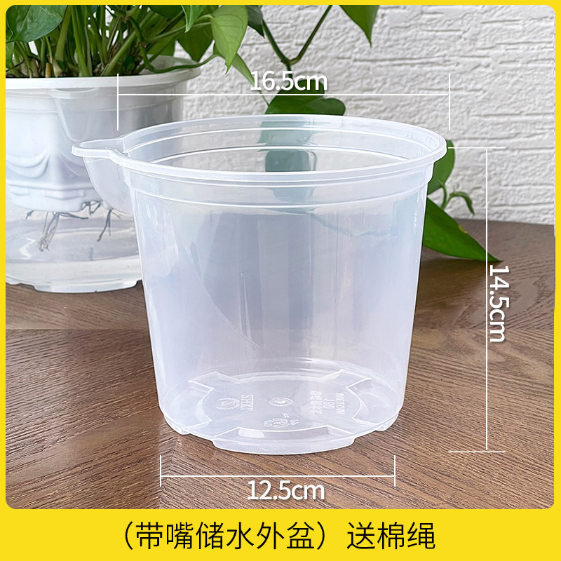 绿萝花盆自动吸水大号塑料绿植专用储水加仑免浇水透明外盆懒人盆|undefined